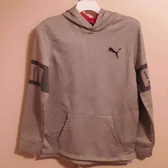 EUC BOYS PUMA GRAY PULLOVER HOODIE L (14-16) - Picture 1 of 2
